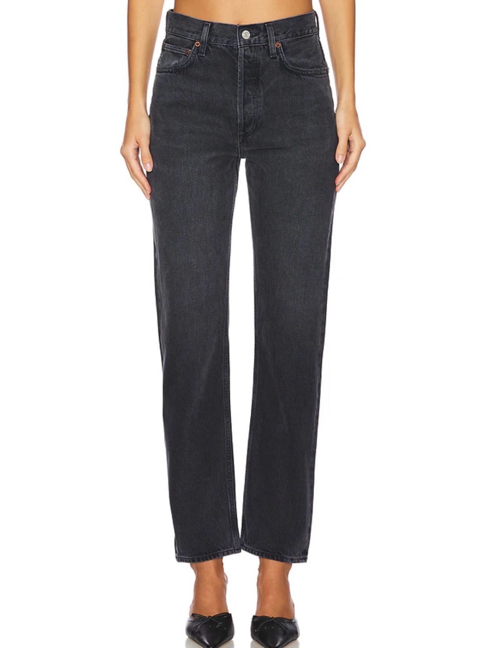 AGOLDE 90s Pinch High Waisted Jeans Size 24 Black